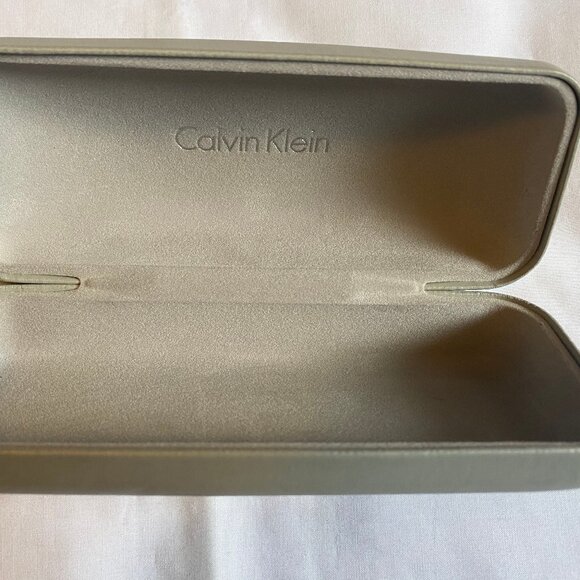 Silver Gray Color Calvin Klein Sunglasses Glasses Case Only 6.25" x 2.5" x 1.5" - Picture 2 of 4
